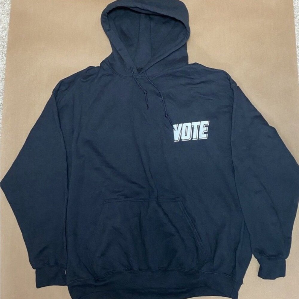 Men’s Black Sweatshirt VOTE Size Medium Oversized